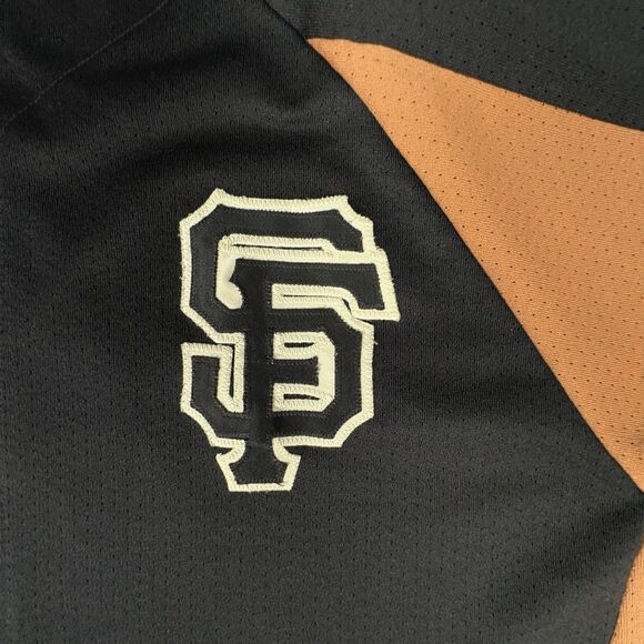 Vintage Majestic San Francisco Giants Jersey 2XL Made USA Black Orange MLB SF - Picture 2 of 12